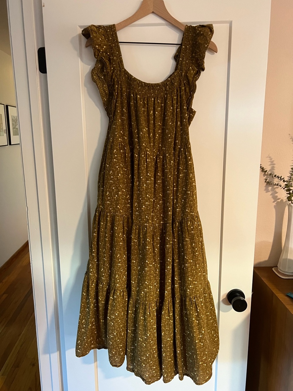 Madewell Ruffle-Shoulder Tiered Maxi Dress